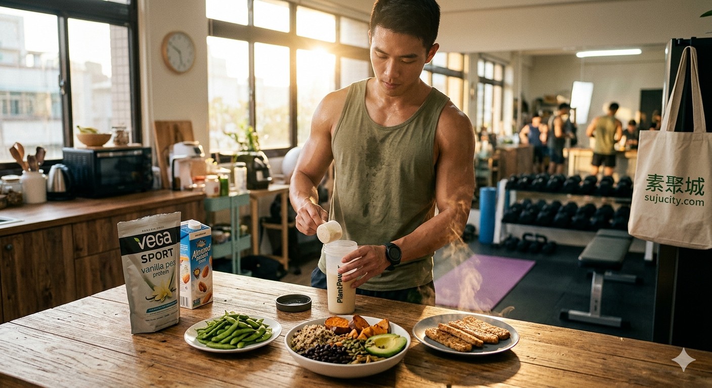 素食增肌全攻略：打破無肉不歡迷思，吃對「植物性蛋白質」練出精實線條！